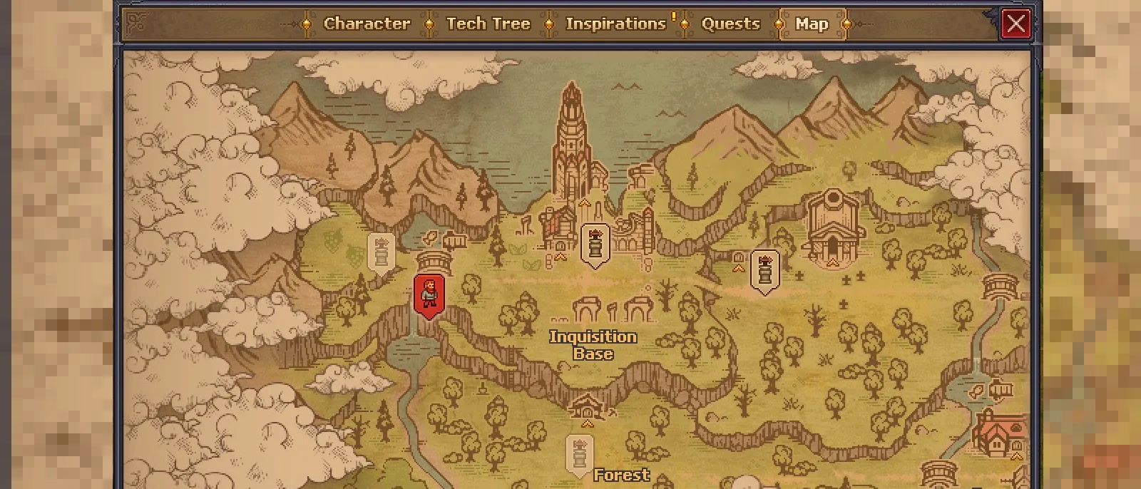 Graveyard Keeper II Inquisitor Base Sand Location Map