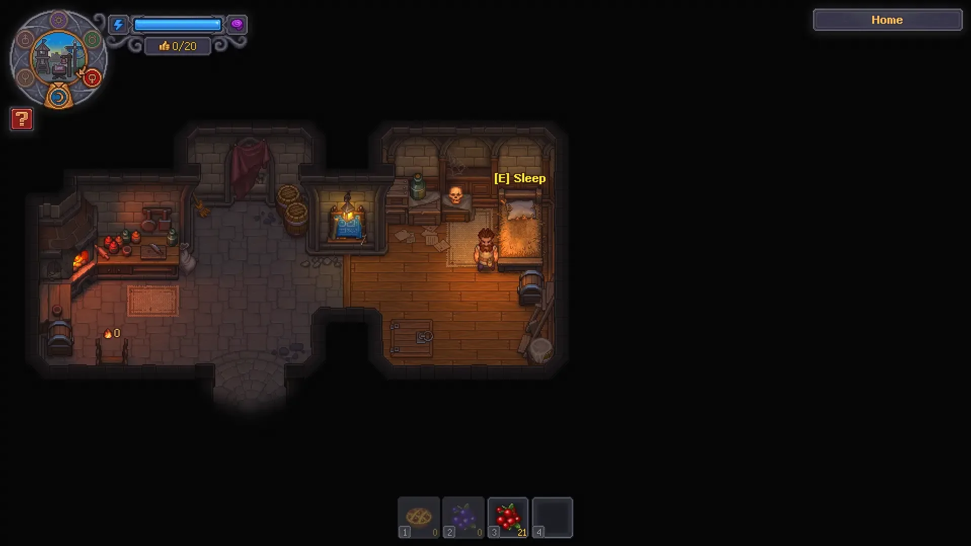 Sleep in the bed