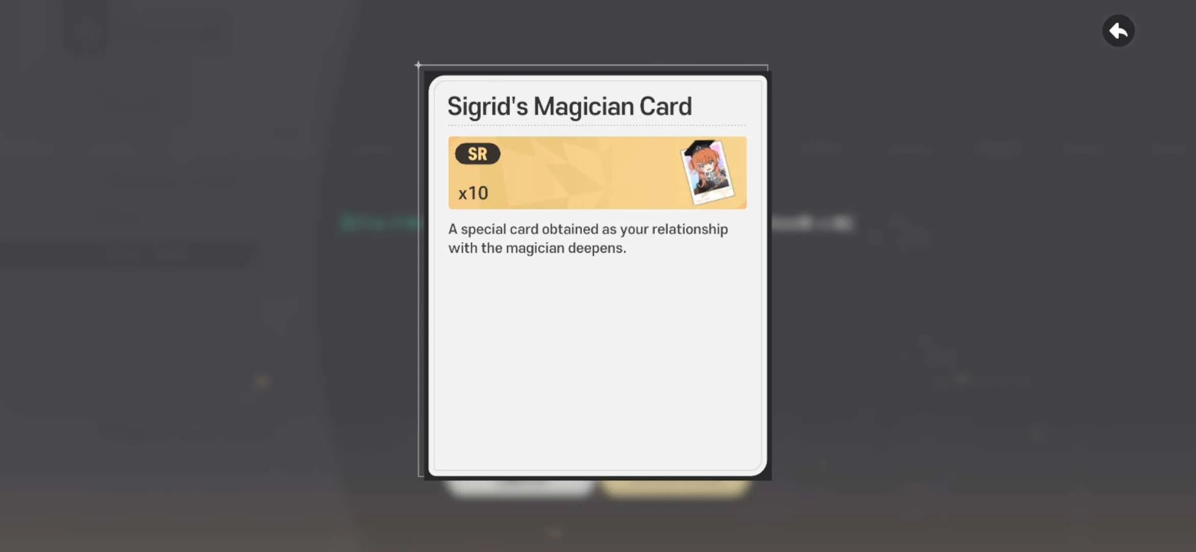 Magician Card Sigrid